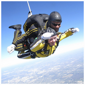 Mayor makes death-defying jump with Golden Knights parachute team