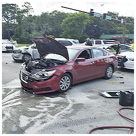 Out-of-control driver crashes into multiple cars before stopped