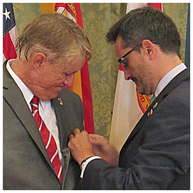 Regan receives Order of Isabel la Católica award