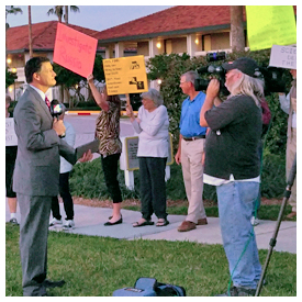 Protest in support of the Affordable Care Act