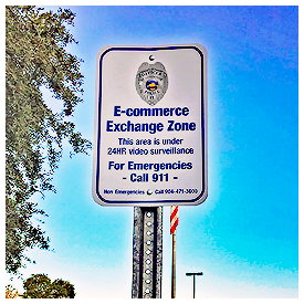 Beach police create safe zone for e-commerce exchange
