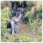 Crash sends driver and her 12 occupants to hospitals