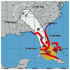 Hurricane Irma status Saturday at 5:00 p.m.