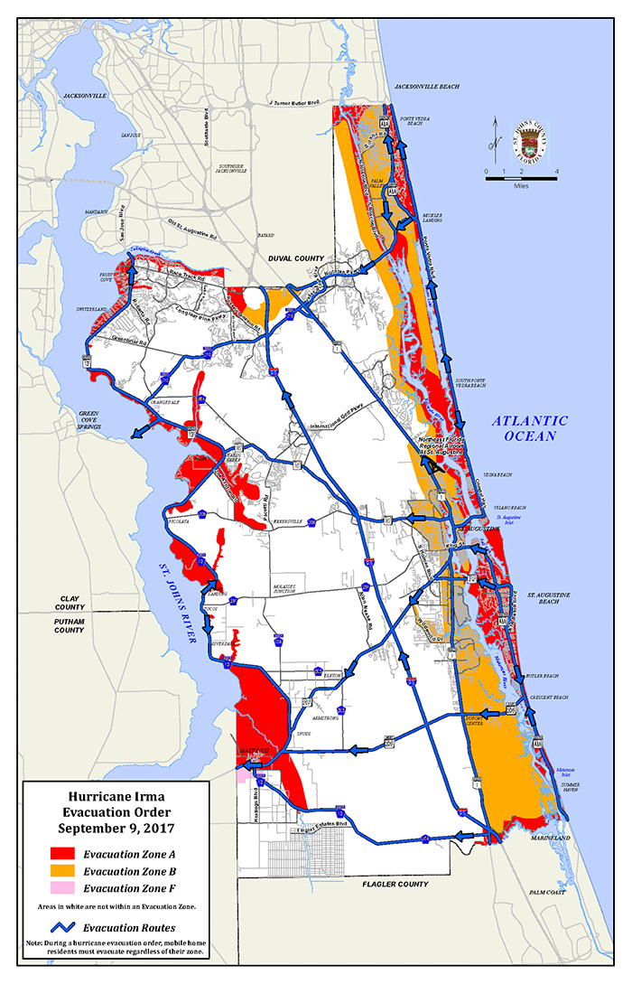 St Johns County Evacuation Zones