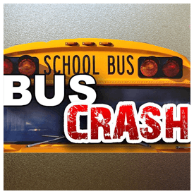 Teens crash into stopped vehicle causing crash into school bus