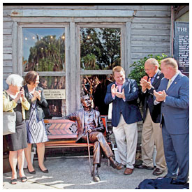 Henry Flagler sculpture installed at Potter’s Wax Museum