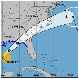 Weekend path forecast for potential tropical cyclone