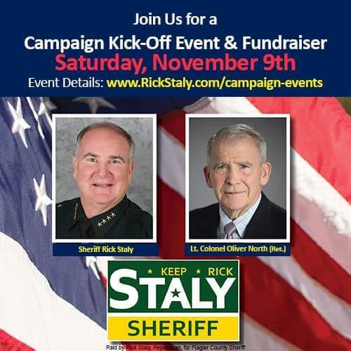 Lt Col Oliver North guest for Flagler sheriff campaign event