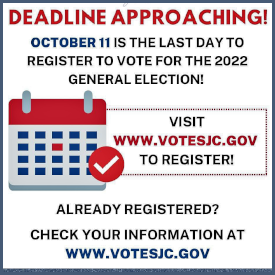 You can not vote in November if you are not registered by Tuesday