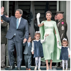 Ron and Casey DeSantis attend the governor’s inauguration with children in tow